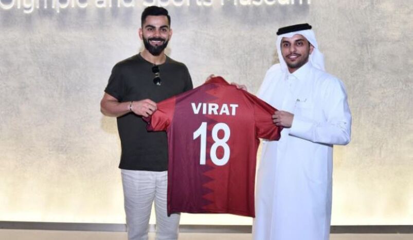 Virat Kohli visits the 3-2-1 Qatar Olympic and Sports Museum